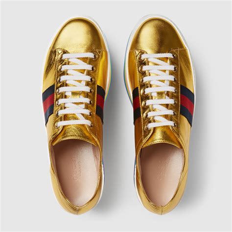 gucci sneakers embroidered metallic|gucci sneakers in rands.